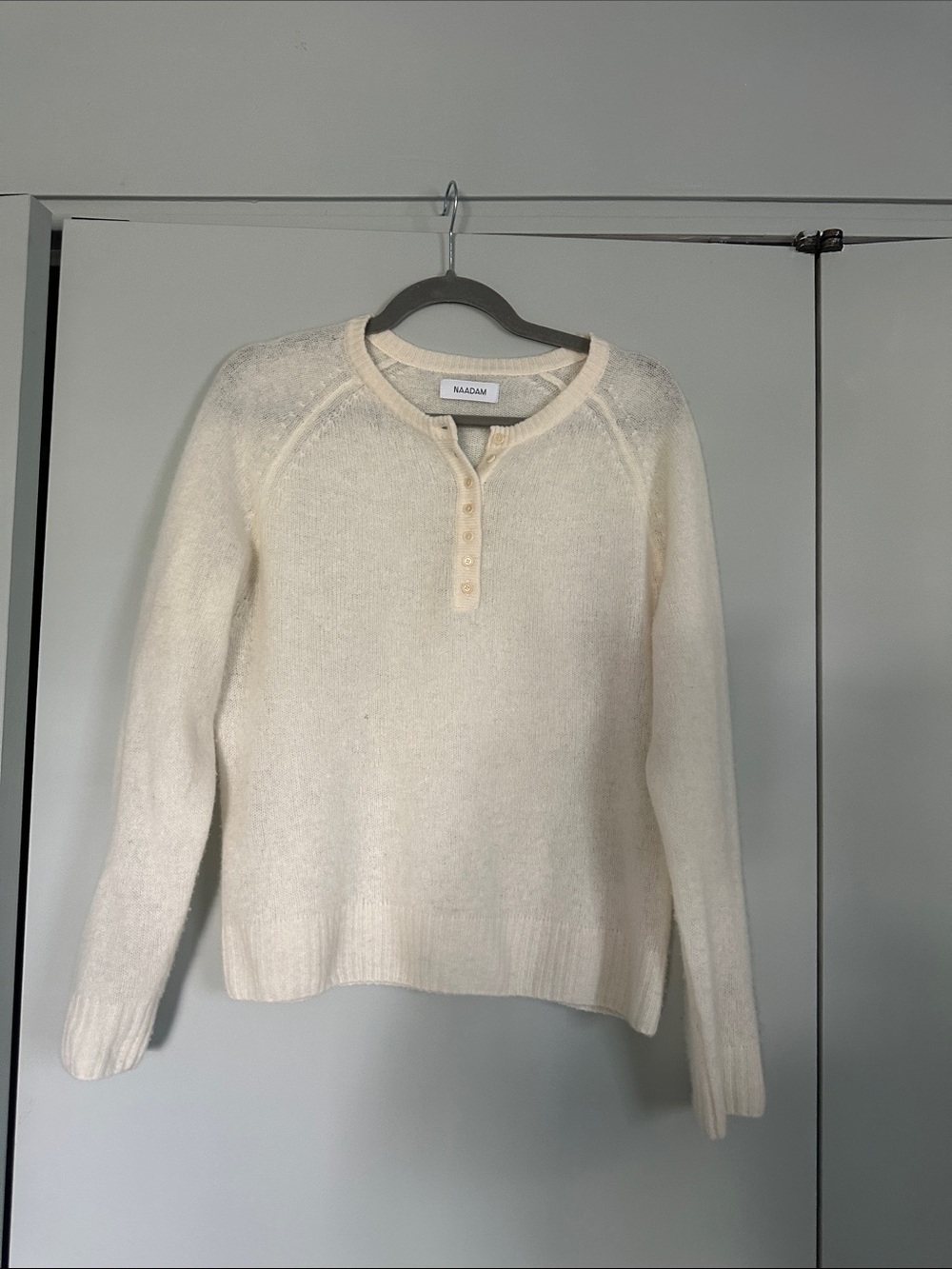 NAADAM Featherweight Cashmere Henley Sweater S